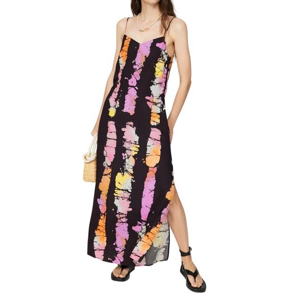 Busayo x RTR Tie Dye Slip Dress in Black Multi, Size S - Picture 2 of 10